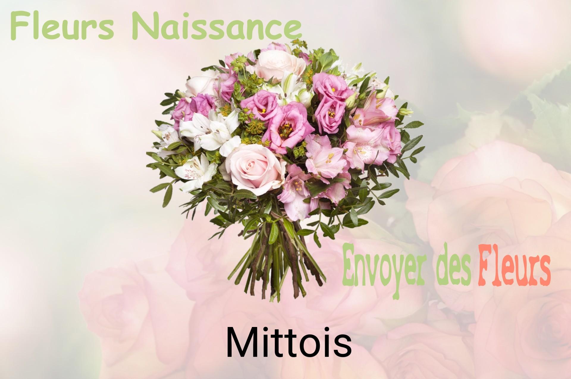 Bouquet de fleurs de naissance livré à Mittois
