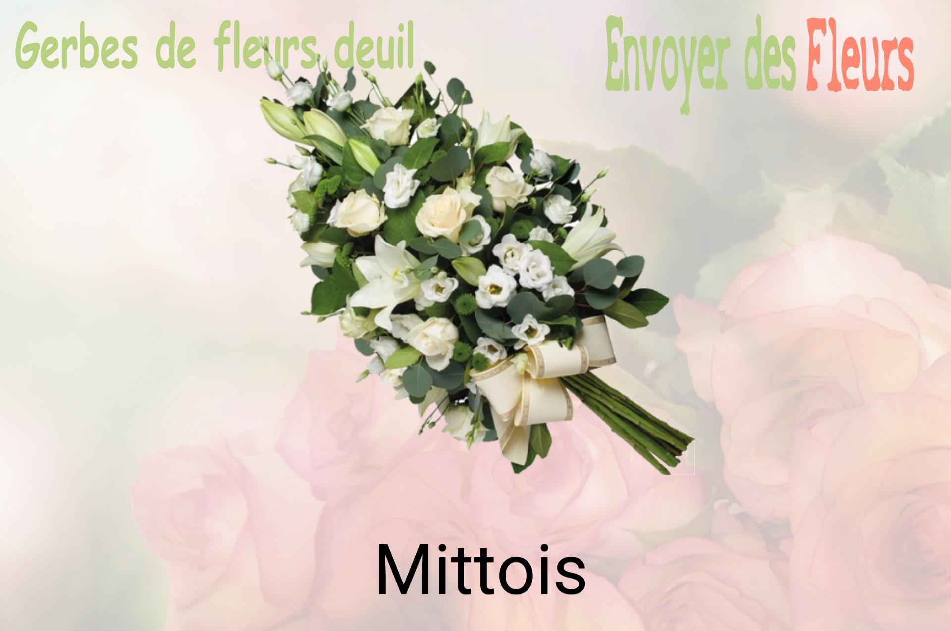 Gerbe de fleurs de deuil livrée à Mittois